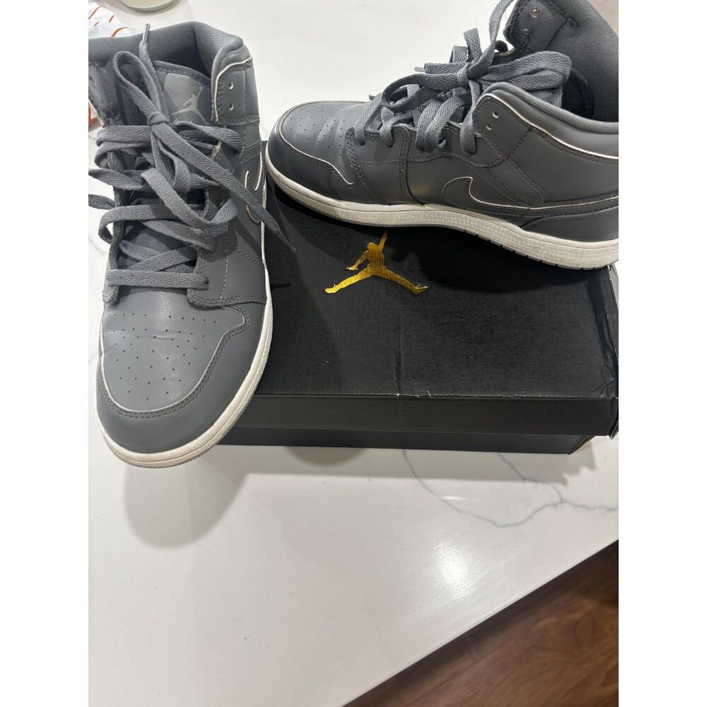 Nike Air Jordan 1 Mid ‘Cool Grey’ Youth Size 7Y Sneakers